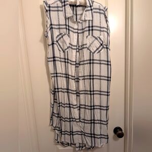 NWT [3/$50 Mix & Match] Sleeveless Plaid Light-Weight Shirt Dress
